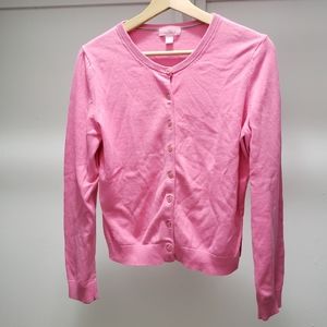 Lilly Pulitzer pink button down cardigan sweater sz Large